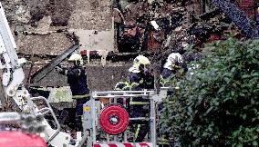 Building collapses after explosion in Santander - Spain