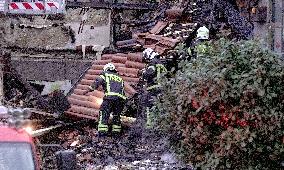 Building collapses after explosion in Santander - Spain