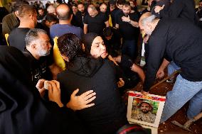 Funeral Of Journalist Ghassan Najjar Killed In Israeli Airstrike - Beirut