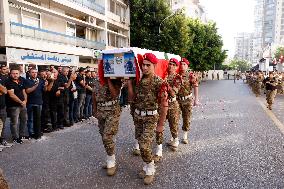 Funeral of Commander Mohamed Farhat - Beirut