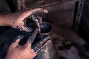 Clay Pottery In Bhaktapur, Nepal.