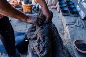 Clay Pottery In Bhaktapur, Nepal.