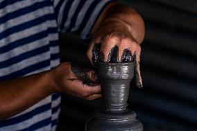 Clay Pottery In Bhaktapur, Nepal.