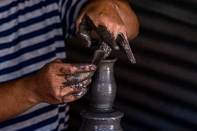 Clay Pottery In Bhaktapur, Nepal.