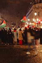 Paris, Protest In Solidarity With Palestinians