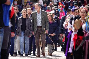 Spanish Royals Visit Sotres - Asturias