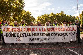 Demonstration In Madrid To Guarantee Decent Public Pensions