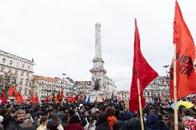 Protest In Lisbon