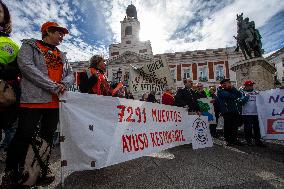 Demonstration In Madrid To Guarantee Decent Public Pensions