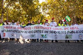 Demonstration In Madrid To Guarantee Decent Public Pensions