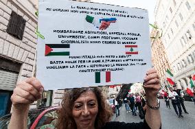 Demonstration Italy Repudiates War