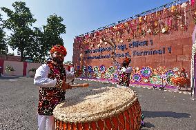 Rajasthan CM Bhajan Lal Sharma Inaugurates Revamped Terminal-1 Of Jaipur INternational Airport