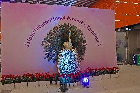 Rajasthan CM Bhajan Lal Sharma Inaugurates Revamped Terminal-1 Of Jaipur INternational Airport