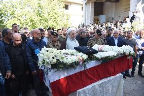 Funeral Of A Lebanese Army Officer Killed In Israeli Attack