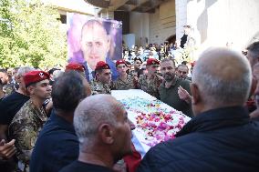 Funeral Of A Lebanese Army Officer Killed In Israeli Attack