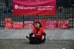 Protest against violence against children and teenagers - Paris