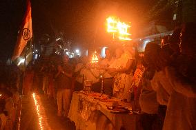 Evening Prayers On The River Bank Of Mahananda