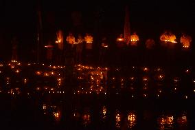 Evening Prayers On The River Bank Of Mahananda