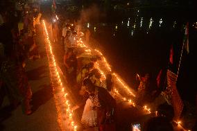 Evening Prayers On The River Bank Of Mahananda