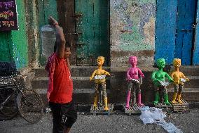 Preparation Of Halloween Festival In India.