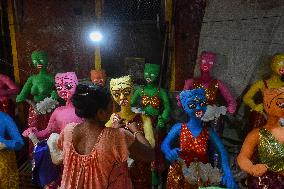 Preparation Of Halloween Festival In India.