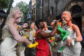 Preparation Of Halloween Festival In India.