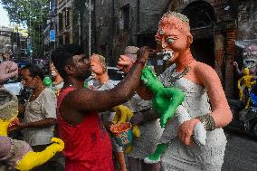 Preparation Of Halloween Festival In India.