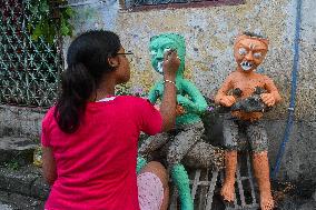 Preparation Of Halloween Festival In India.