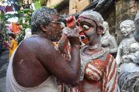 Preparation Of Halloween Festival In India.