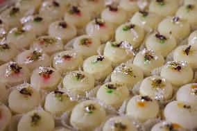 Traditional Indian Sweets For The Festival Of Diwali