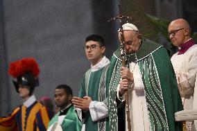 Mass at the conclusion of the 16th Ordinary General Assembly of the Synod of Bishops