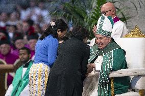 Mass at the conclusion of the 16th Ordinary General Assembly of the Synod of Bishops