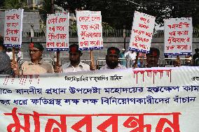 Capital Market Investors Protest In Dhaka, Bangladesh