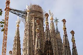 The Sagrada Familia on its way to becoming the tallest temple in the world