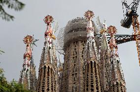 The Sagrada Familia on its way to becoming the tallest temple in the world