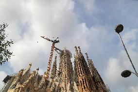 The Sagrada Familia on its way to becoming the tallest temple in the world