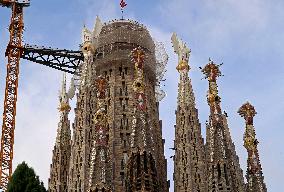 The Sagrada Familia on its way to becoming the tallest temple in the world