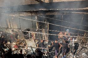 Israeli Airstrike Destroyed Building Of The Maghazi Camp  - Gaza