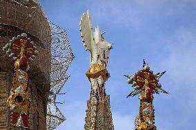 The Sagrada Familia on its way to becoming the tallest temple in the world