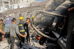 Israeli Airstrike Destroyed Building Of The Maghazi Camp  - Gaza