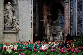 Pope Francis Closes The 16th General Assembly Of The Synod Of Bishops