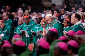 Pope Francis Closes The 16th General Assembly Of The Synod Of Bishops