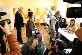 Boyko Borissov Voting In Bulgaria