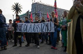 Rally In Support Of Right To Asylum In Poland.