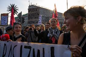 Rally In Support Of Right To Asylum In Poland.