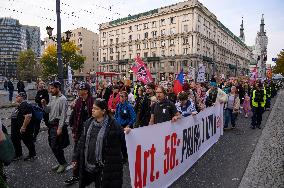 Rally In Support Of Right To Asylum In Poland.