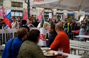 Rally In Support Of Right To Asylum In Poland.