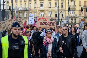 Rally In Support Of Right To Asylum In Poland.