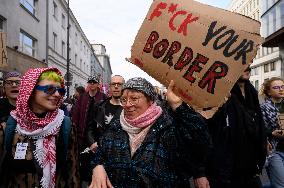 Rally In Support Of Right To Asylum In Poland.