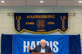 Central PA Labor Rally For Harris-Walz With Senator Bernie Sanders